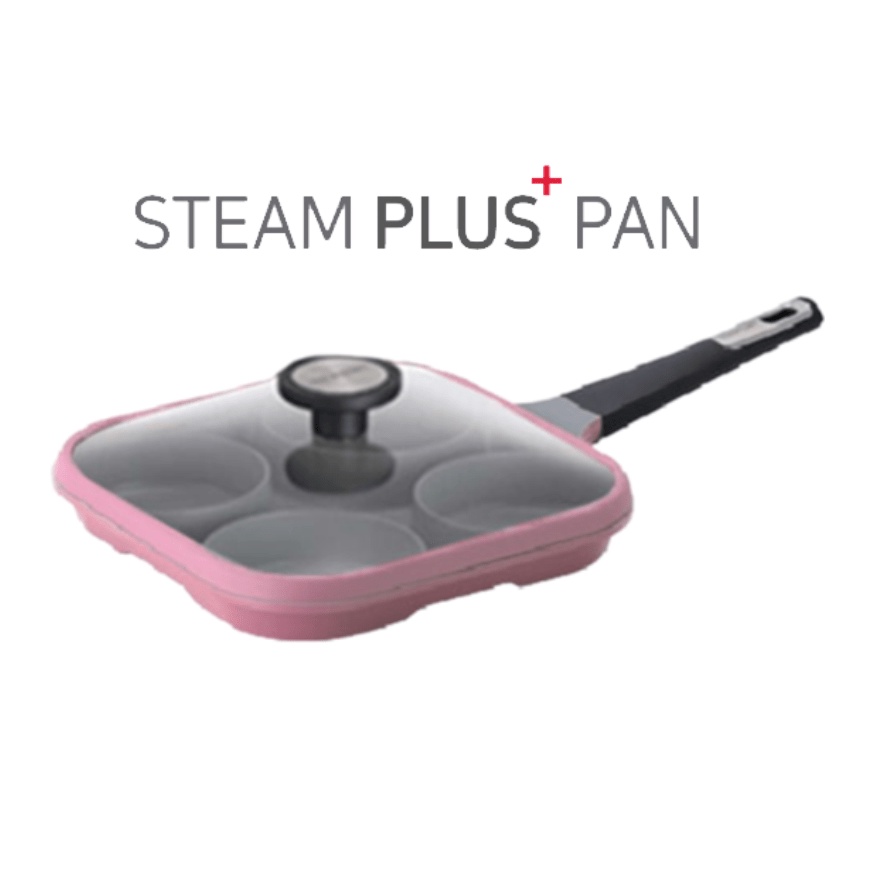 韓國原裝公司貨【Neoflam】Steam Plus Pan 烹飪神器&amp;玻璃蓋-丹麥粉~無毒不沾四格鍋♥輕頑味