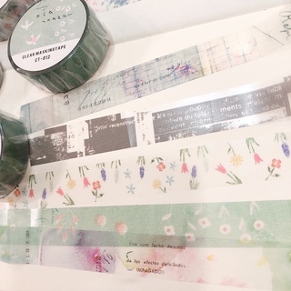 日本原創 ヨハクClear masking tape 透明系列第三彈(全五款)
