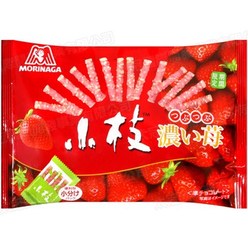 【日本進口】森永 小枝代可可脂巧克力棒-草莓 (116g)