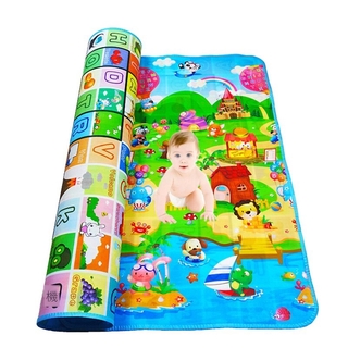 雙面嬰兒爬行墊 兒童寶寶遊戲墊 eva玩具 防潮防水 泡沫地墊 折疊柔軟 可折疊 方便攜帶
