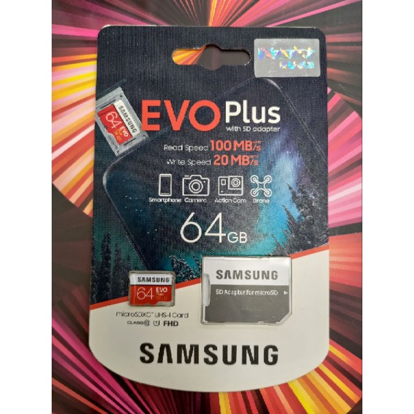 SAMSUNG 三星 EVO Plus micro SD 64GB 記憶卡