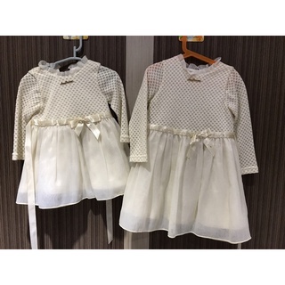 [二手]安妮公主 白色超質感小禮服式洋裝 #姊妹裝 #女童 #高標勿買 #狀況良好 #有疑問請聊聊