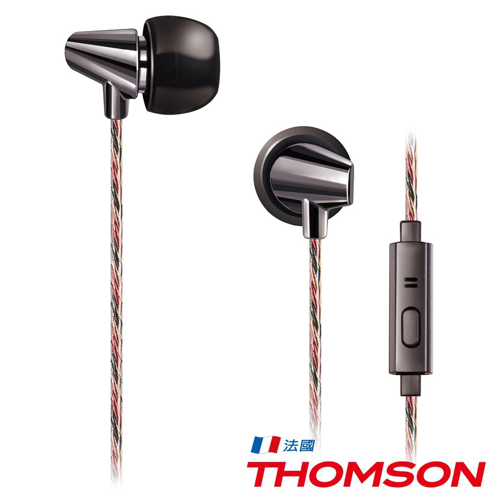 THOMSON 精密陶瓷耳機 TM-TAEH02M 編織線材設計 抗拉扯 遠端 視訊 線上教學 廠商直送 宅配免運