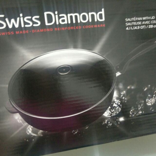 全新現貨全聯Swiss Diamond瑞仕鑽石鍋深煎鍋28cm
