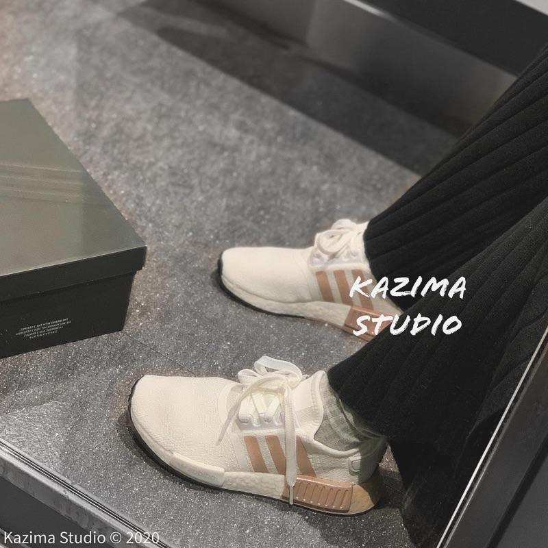 Kazima Adidas NMD R1 FV2475 奶茶色 白 白色 米白 奶茶 米色 卡其 休閒鞋 慢跑鞋 小白鞋