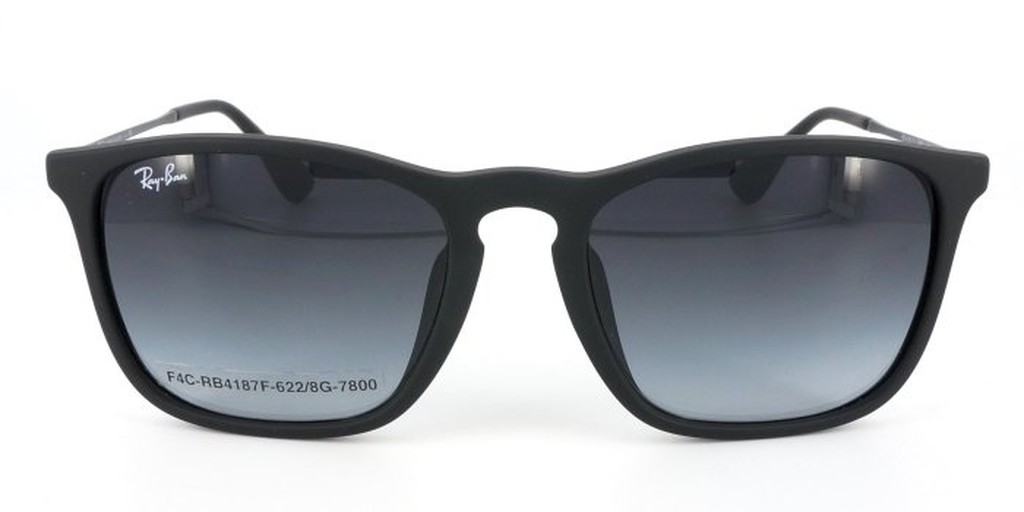 Rayban 雷朋 RB 4187 F 622/8G 霧面磨砂黑 CHRIS 復古細框 旭日公司貨