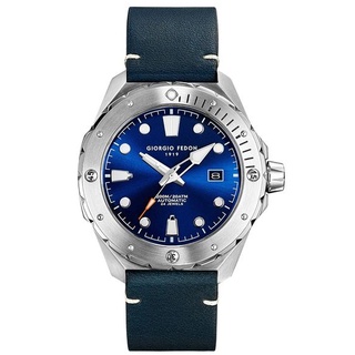GIORGIO FEDON 1919 海行者無限海洋系列 漸層藍面皮帶機械錶 GFCJ003 45mm 原廠公司貨