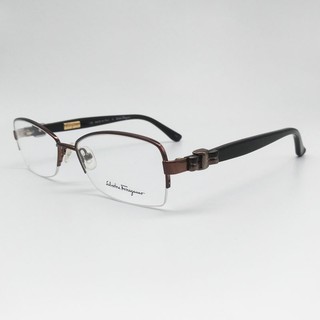 ✅🎀 飛甩雞毛 🎀 [檸檬眼鏡] FERRAGAMO 2101 210 義大利製 半框光學眼鏡 優雅蝴蝶結款 #3