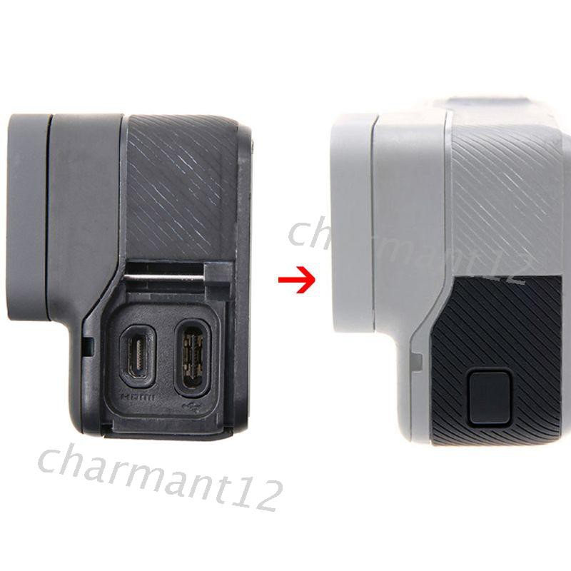 側門蓋USB-C迷你HDMI端口側保護置換的GoPro HERO5 / 6/7黑色UV濾鏡維修零件配件
