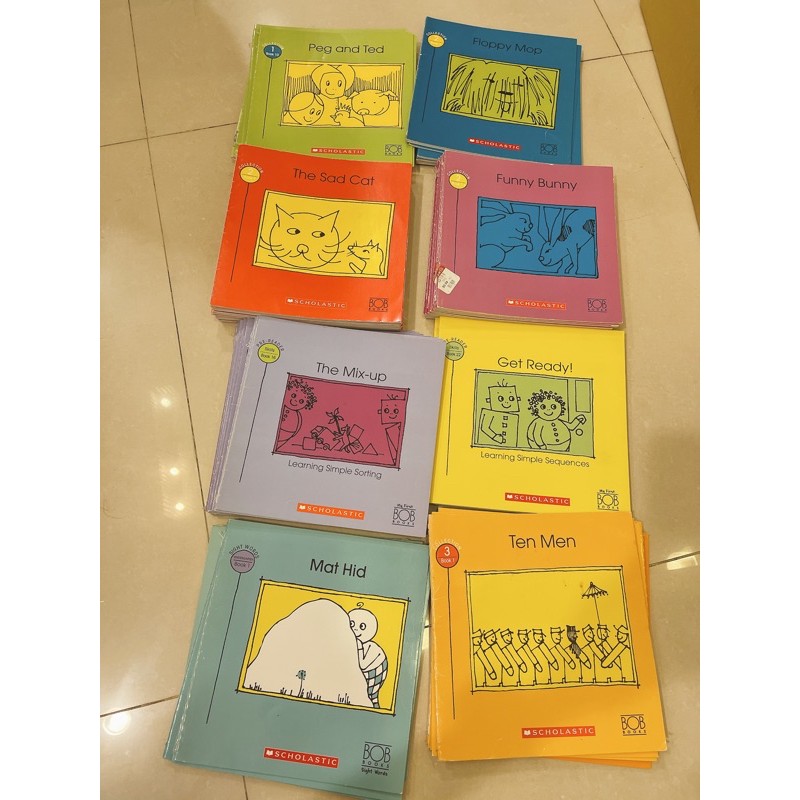 カラフルセット 3個 Bob Books Set 1-6 6箱66冊 英語音声絵本 | www