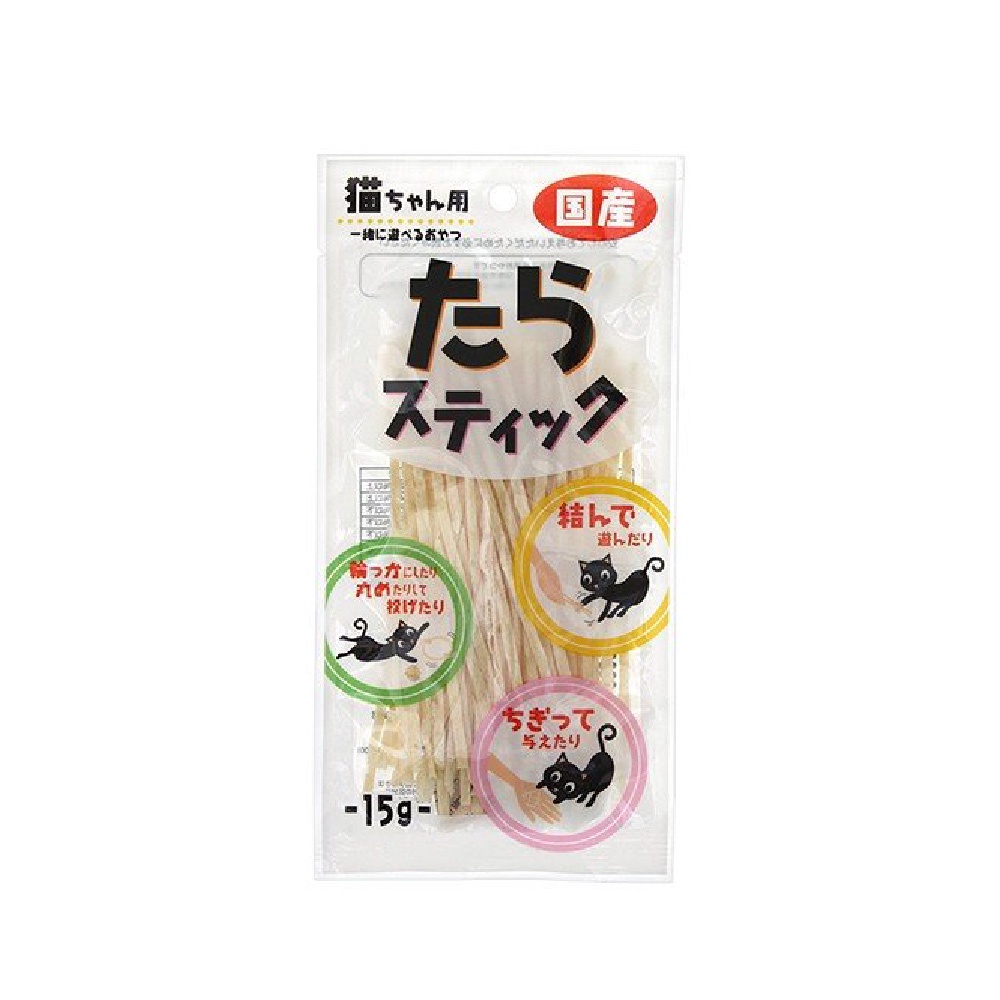 日本藤澤 貓咪鱈魚棒/香嫩鱈魚絲 15g  日本國產 貓零食 可超取(D002E23)