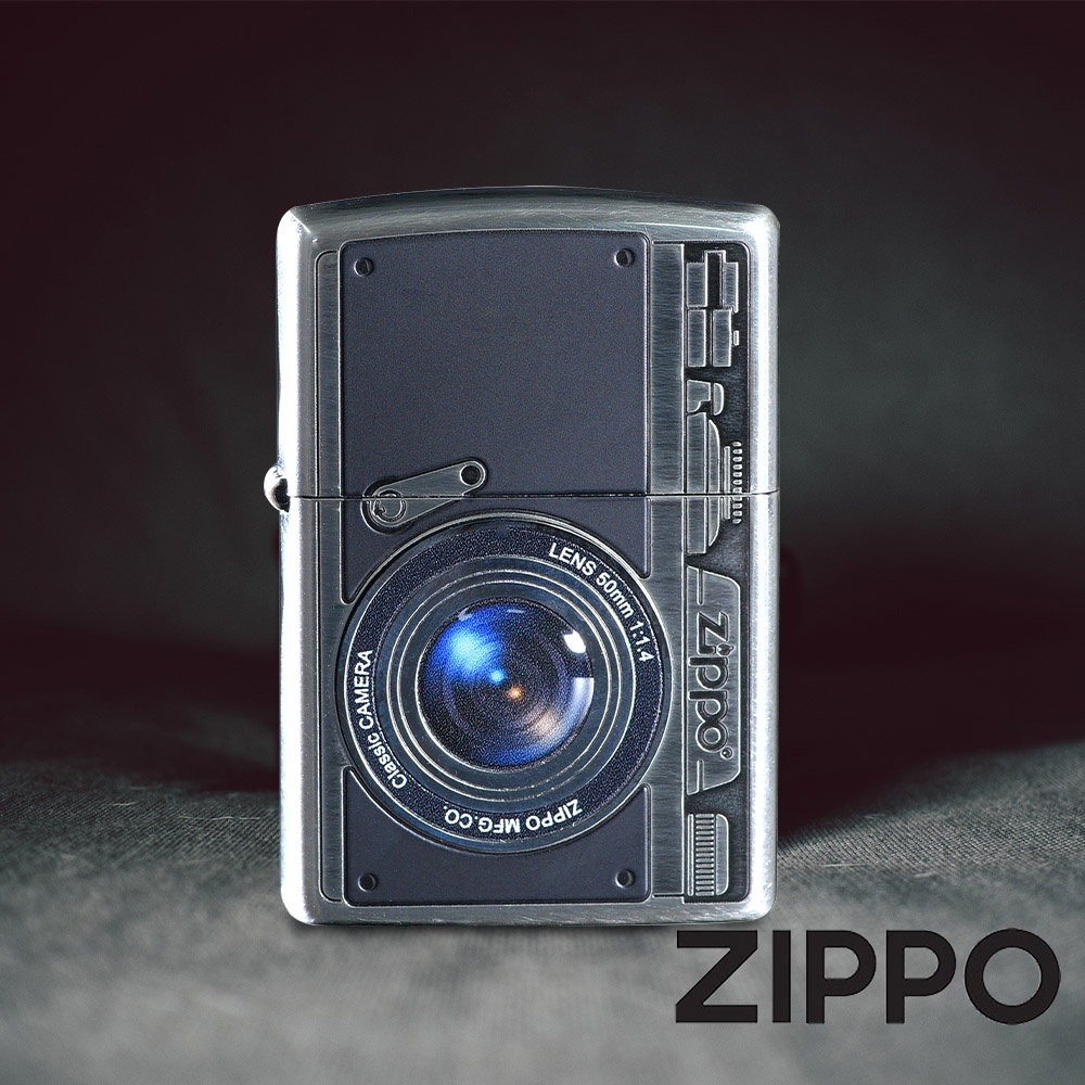 ZIPPO 相機設計(仿古銀)防風打火機 日本設計 官方正版 現貨 限量 禮物 送禮 終身保固 ZA-2-110A