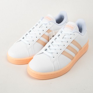 ADIDAS GRAND COURT 女款復古球鞋-白/橘 FW5900 現貨出清
