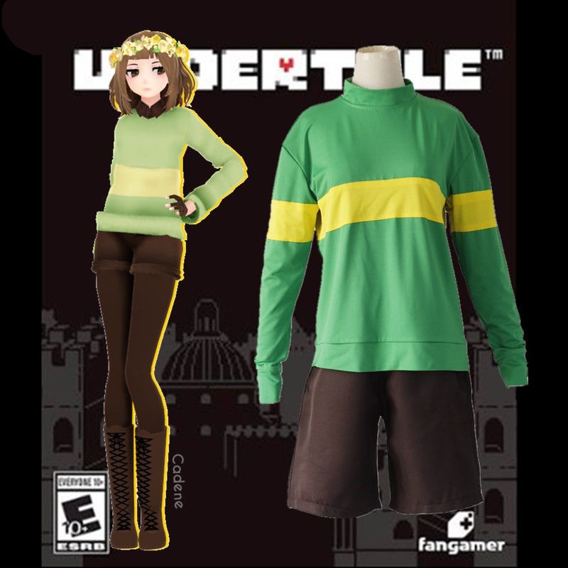 Cosplay角色扮演傳說之下undertale Cosplay服裝frisk Chara Cos外套上衣包郵sans 蝦皮購物