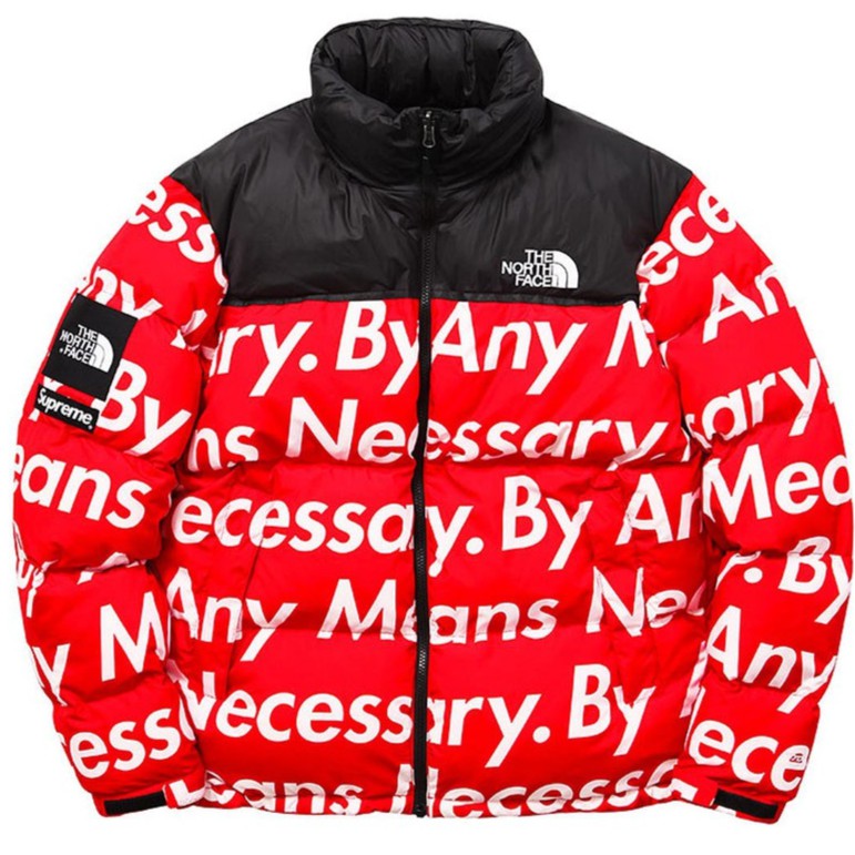 supreme x the north face nuptse jacket by any means necessary