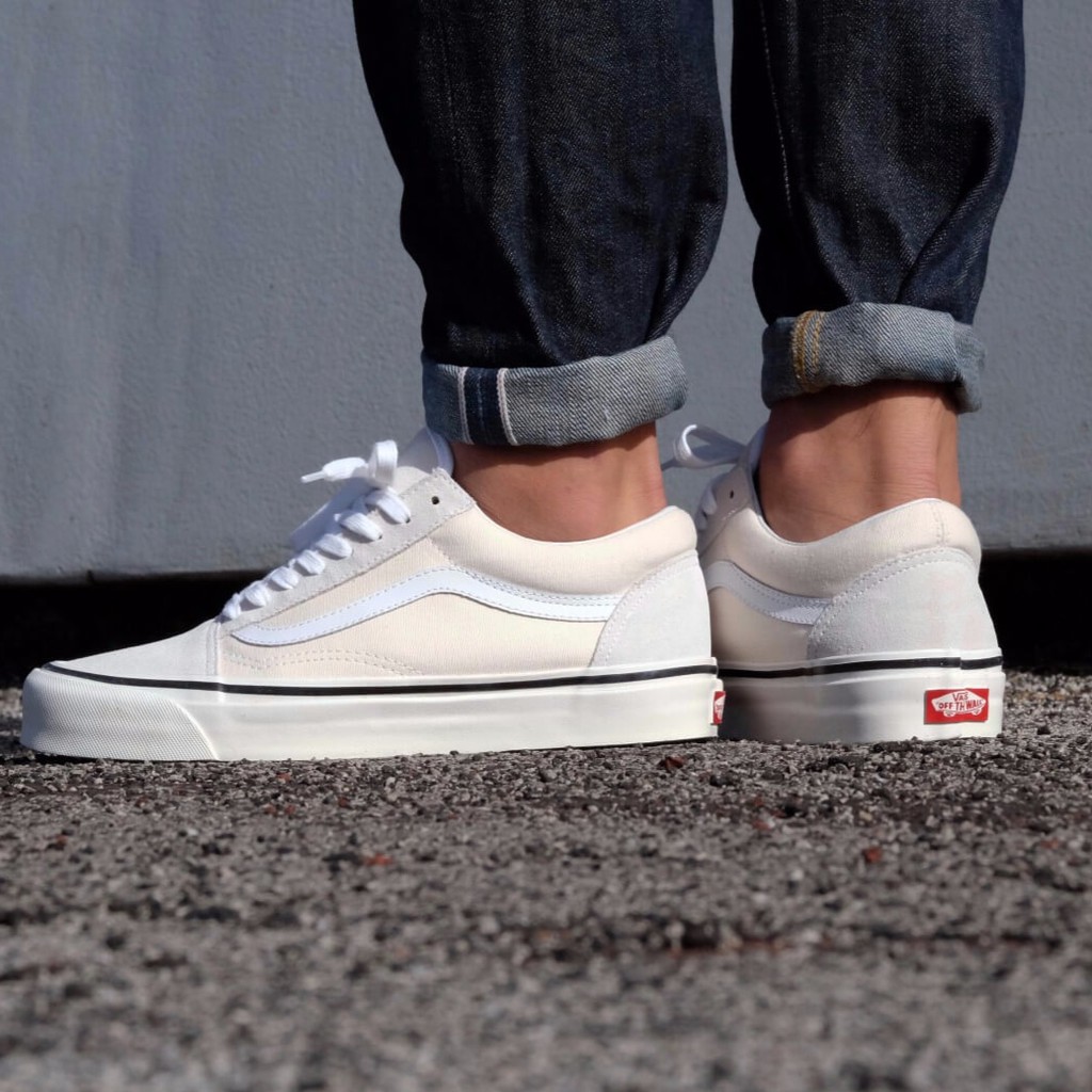 Seefoot懂賣 Vans Old Skool 36 Dx 灰白米白麂皮gd 經典夏日休閒滑板鞋男女 蝦皮購物