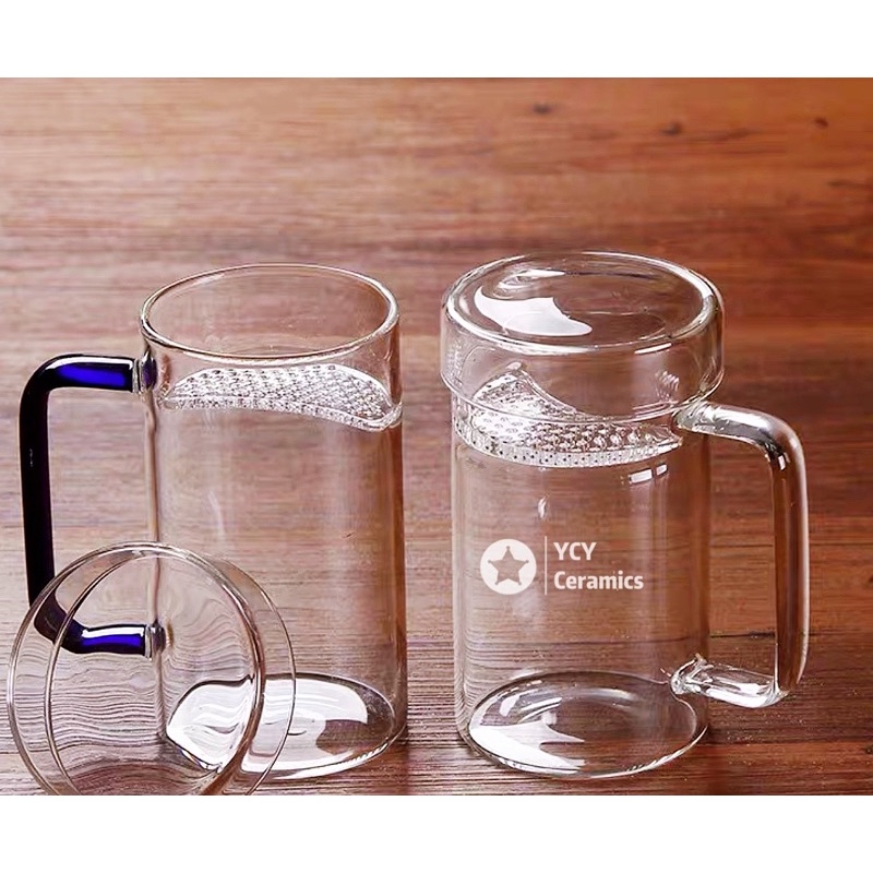 🎏YCY🎏 耐熱玻璃茶具 泡茶蓋杯 輕便型茶具