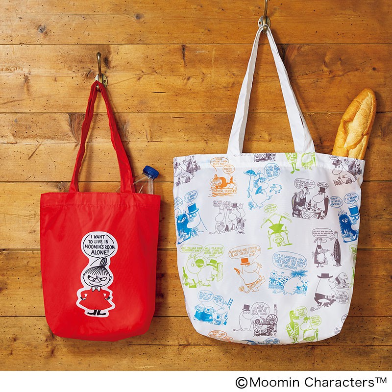 日本北歐風雜誌附錄 兩件組moomin嚕嚕米家族姆明亞美 摺疊收納袋單肩包手提包手提袋環保袋購物袋