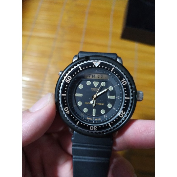 SEIKO 阿諾罐頭 石英電子雙顯 1984年老品