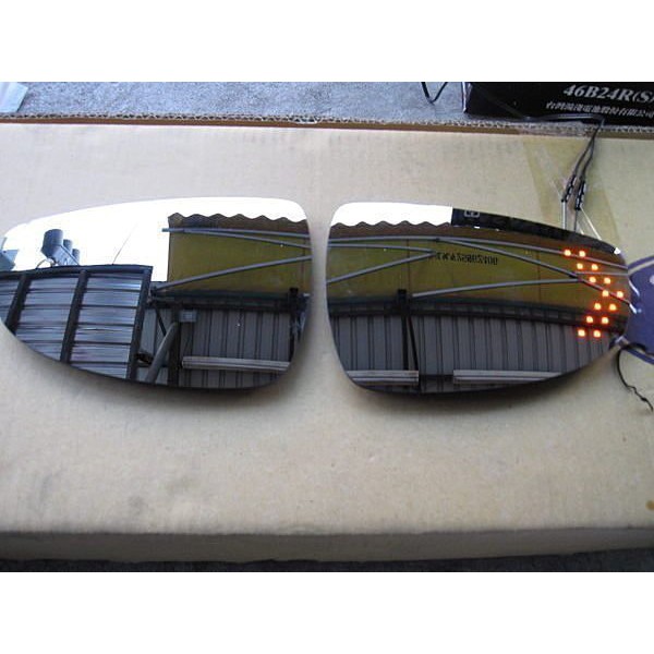 (柚子車舖) AUDI TT A6 A5 A4 A1 A3 Q5 鉻鏡雙箭頭LED方向燈加電熱除霧後視鏡片