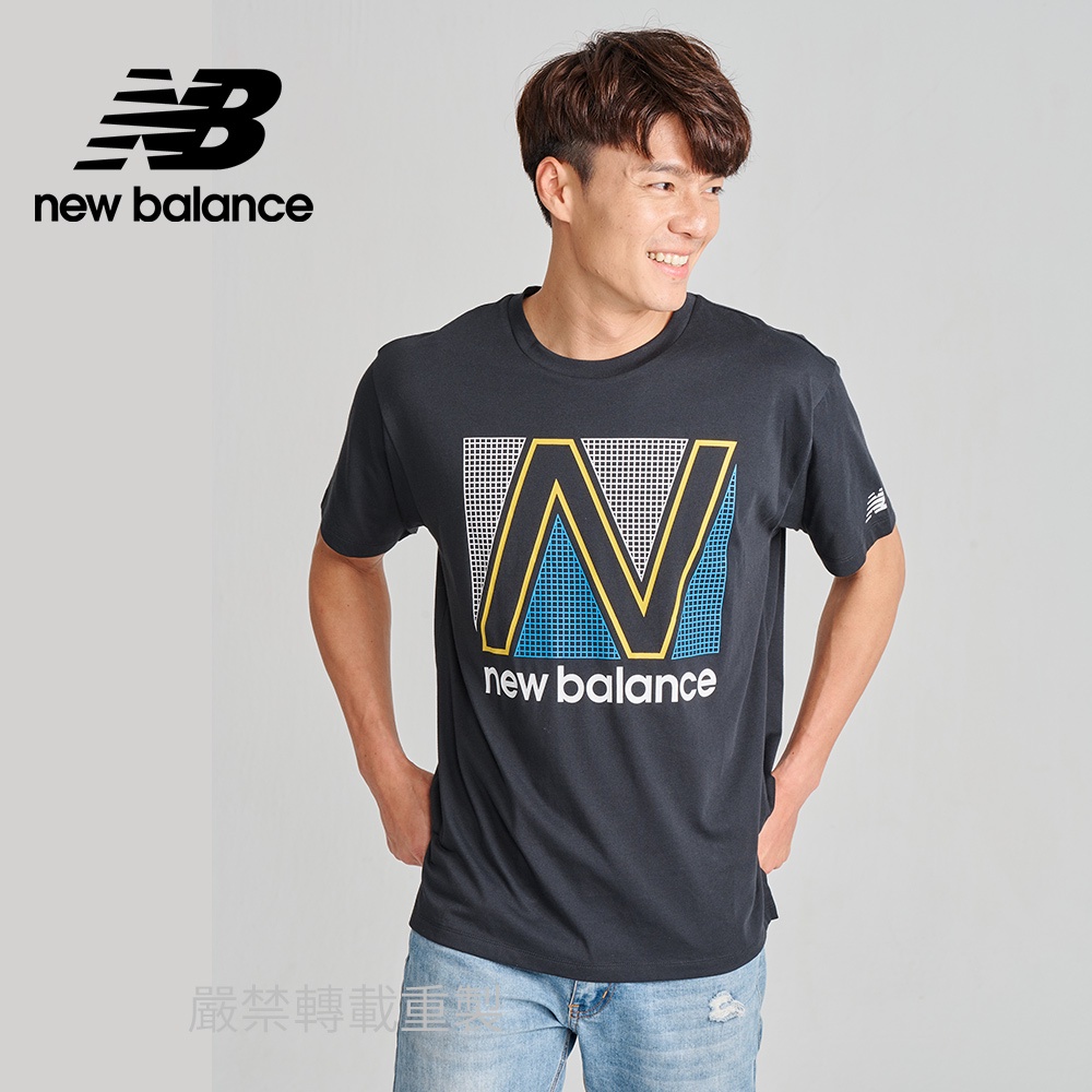 【New Balance】 NB DRY運動短袖上衣_男性_黑色_AMT11062BPT