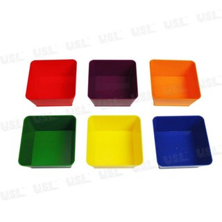 【愛玩耍玩具屋】USL遊思樂 方形分類盤(6色,6pcs)