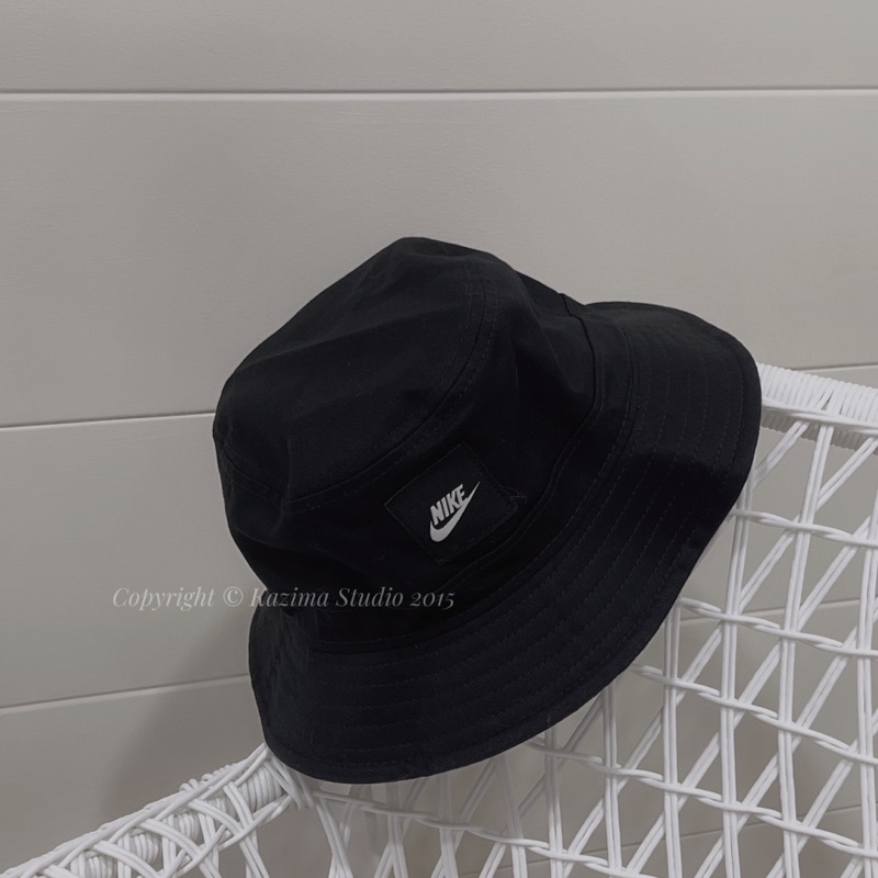 Kazima｜現貨領券折 Nike 基本款 方標 漁夫帽 黑色 遮陽帽 芭比粉 防曬帽 粉紅 黑白 CZ6125-010