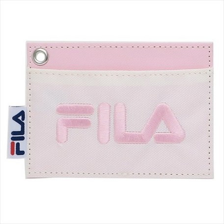 大賀屋 日貨 FILA Fira 粉 票卡套 皮質 票卡包 證件套 通行證 悠遊卡 通行套 正版 J00017349