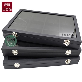 新品🥇帶蓋珠寶耳環首飾格子手鐲項鍊戒指文玩收納展示盒分隔庫存貨品大