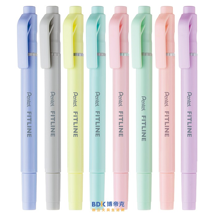 Pentel 飛龍文具fitline雙頭螢光筆slw11p 粉彩色系列 蝦皮購物