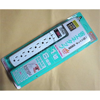 3.6m(12尺)1切6座3P安全延長線HG-316L12 15A/125V/1650W 斜角45°L型插頭-【便利網】