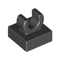 磚家 LEGO 樂高 黑色 Tile 1x1 with Clip 平板附夾 上夾 U型 15712 44842
