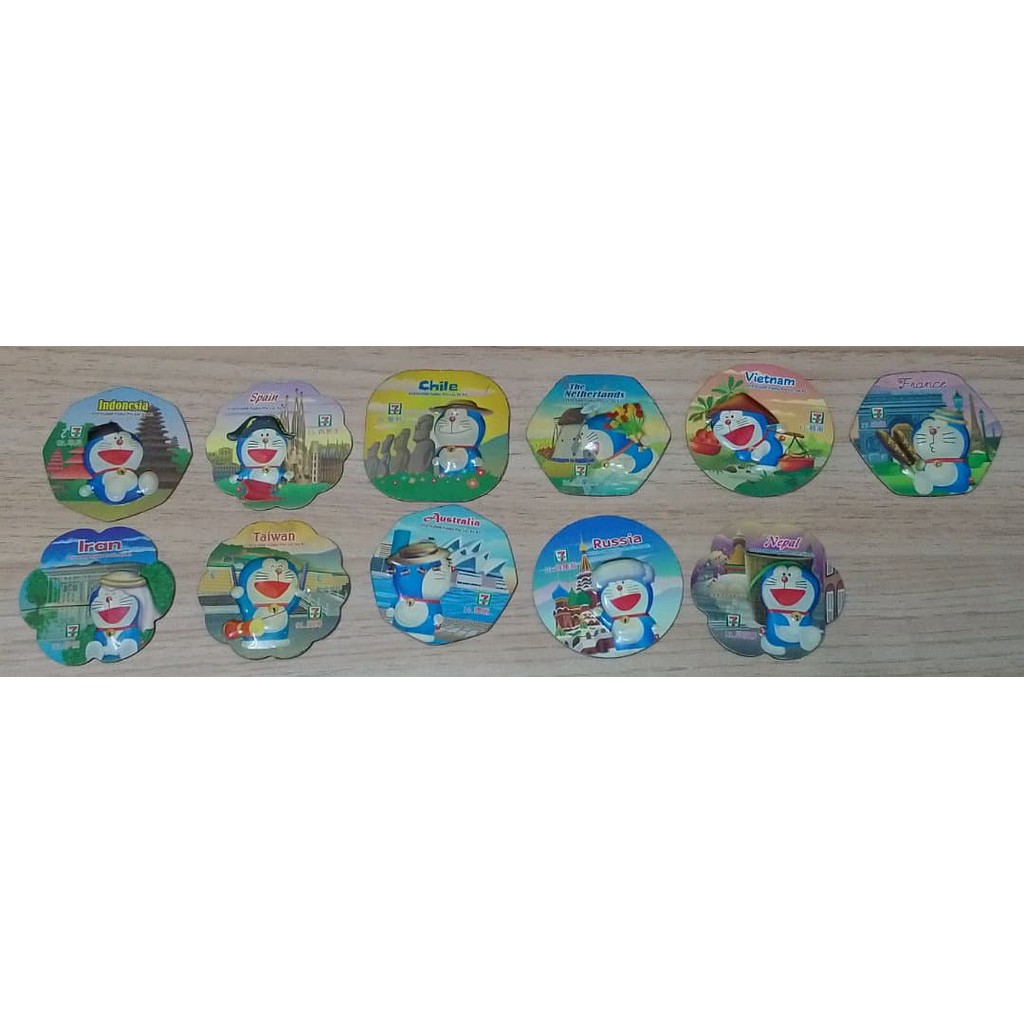 【11款合售】【正版磁鐵】哆啦A夢 小叮噹 7-11 世界旅行 環遊世界 立體 3D