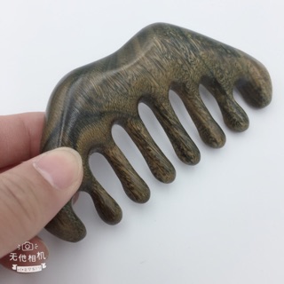 《96揪樂樂》現貨/短粗齒綠檀梳/精品梳一體成型/紫金檀木梳/黑金檀木梳 經絡按摩梳 天然原木梳子 綠檀木梳頭皮梳子