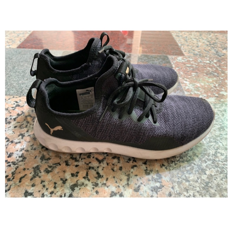 二手 Puma 慢跑鞋 Carson 2 X Knit 女鞋 19096701 黑色 線條 粉紅色