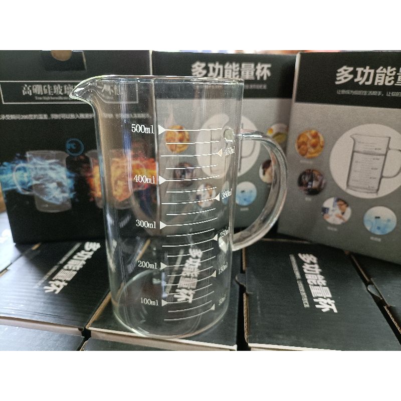 多功能量杯 玻璃量杯 刻度杯 玻璃杯(350ML/500ML)