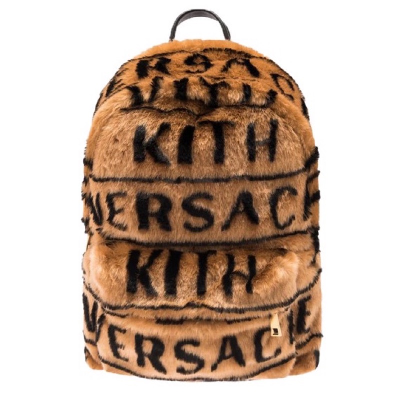 《全新轉售》 Kith Versace 聯名款 凡賽斯 毛毛後背包 絕版 蕭敬騰 Bella Hadid 附盒 專櫃購入