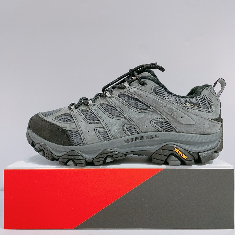 MERRELL MOAB 3 GORE-TEX 男生 灰色 寬楦 低筒 防水 登山 健行鞋 ML035799W