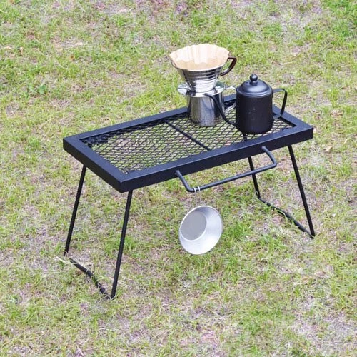 日本HIGHMOUNT•折疊黑鐵桌-solo款 Mesh Table Solo 網格小鐵桌 #露營 野營
