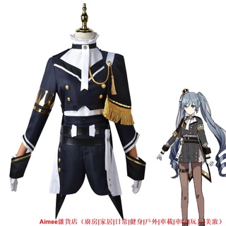 【新貨熱賣】Vocaloid Miku Cosplay 服裝軍裝套裝女士萬聖節派對 Cos 女孩套裝