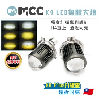 【K9 LED魚眼大燈】遠近同亮 小魚眼 魚眼 交直流通用 H4機車大燈 直上 LED大燈 LED小魚眼 獨家結構專利