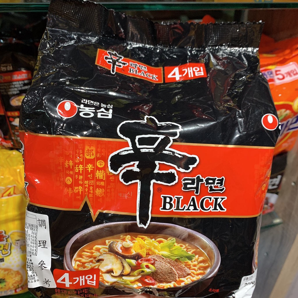 韓國農心內銷版辣牛肉湯面4包入/黑色牛骨雪濃湯麵/辛拉麵炒麵/黑色泡菜豆腐辛拉麵黑色辛拉麵~現貨