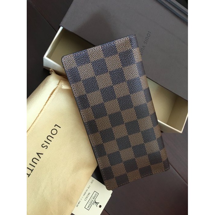保證真品中性全新Louis Vuitton LV N61823歲末出清簡約經典棋盤格Damier 雙折摺疊長夾男女適用