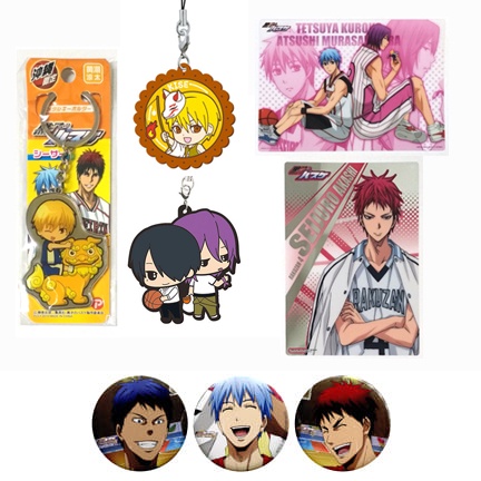 日版 黑子的藍球 一番賞 赤司征十郎 黄瀬涼太 實瀏玲央 冰室辰也 紫原敦 吊飾 鑰匙圈 徽章 別針 塑膠板 貼紙