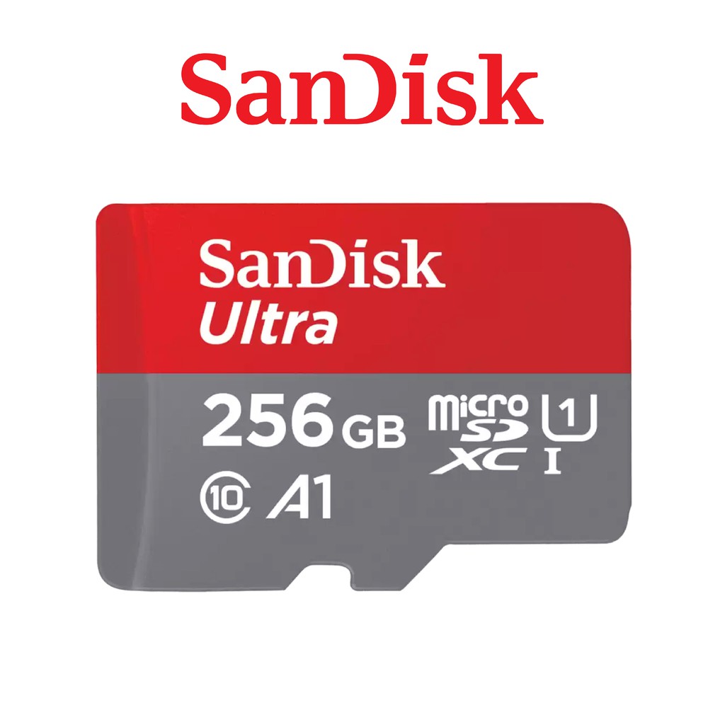 【SanDisk】256G ULTRA MicroSD 120MB/S UHS-I C10 A1 記憶卡 紅灰