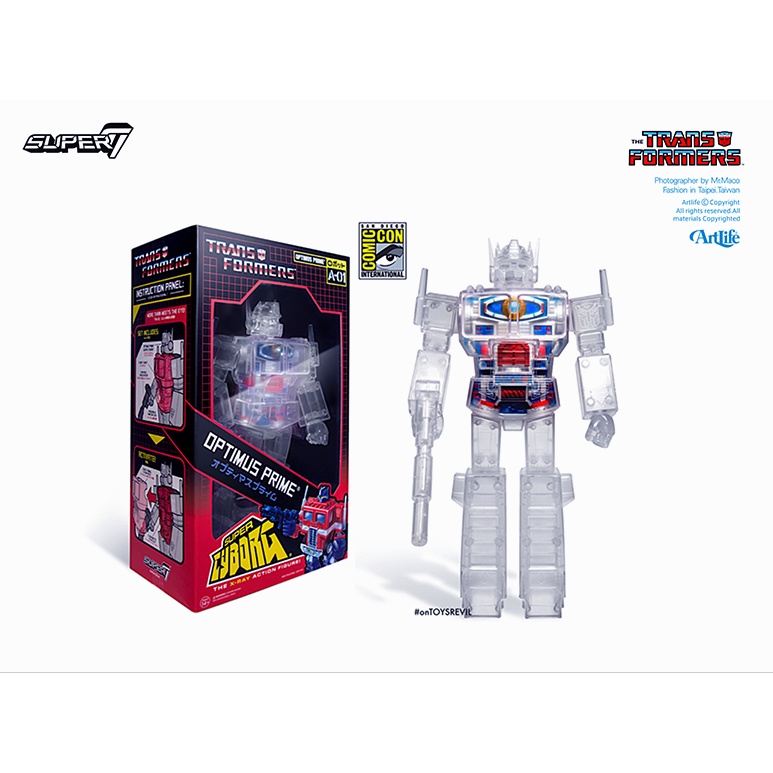 Artlife ㊁ SUPER7 SDCC Transformers Cyborg 變形金剛 柯博文 透明 限定版