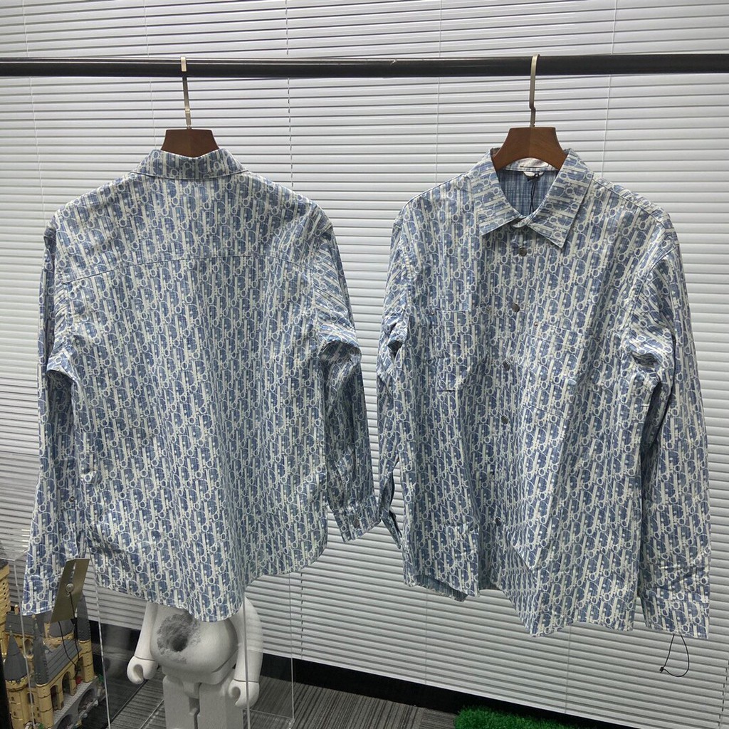 Rp精品 Dior X Shawn Stussy藝術家聯名款cd Oblique 老花水洗牛仔外套襯衫 蝦皮購物