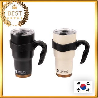 [MEEWOO] 大容量不銹鋼杯 900ml 2色 稻草咖啡杯 真空雙結構冰霸杯 韓國製造