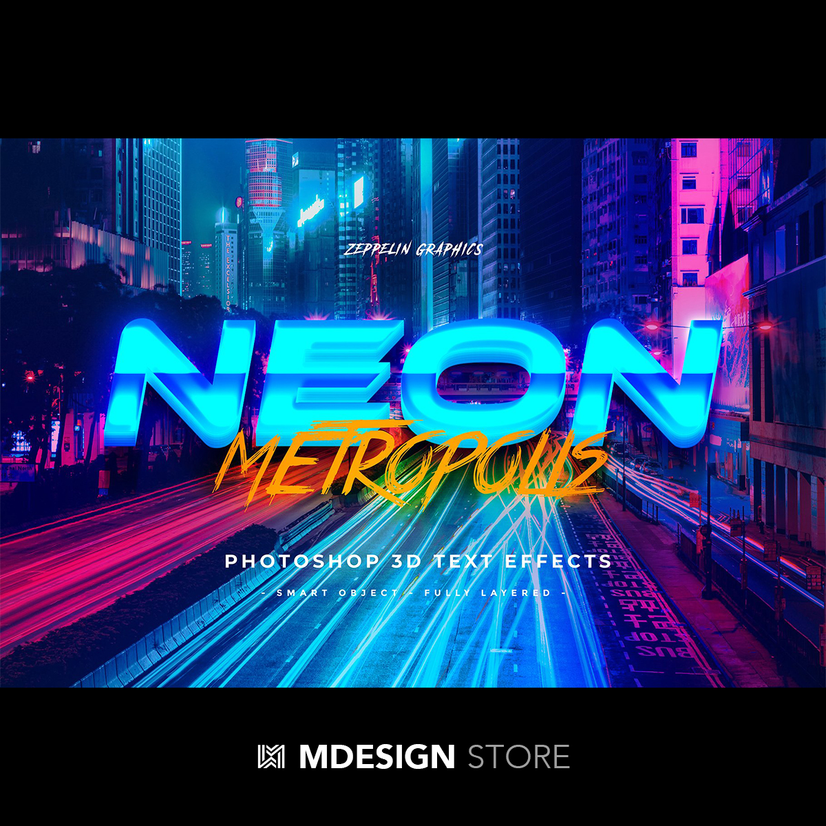 Cyberpunk 80 S Text Effects 10款賽博朋克文字特效 M0804 蝦皮購物