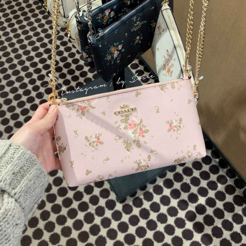 美國正品🇺🇸 Coach 春夏新品 限量 花卉 碎花 鏈條 斜背包